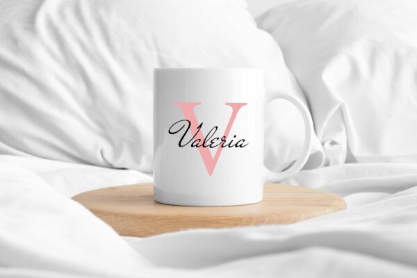 TAZA PERSONALIZADA CON INICIAL Y NOMBRE