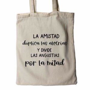 TOTE BAG CON FRASE DIVERTIDA MODELO 01.