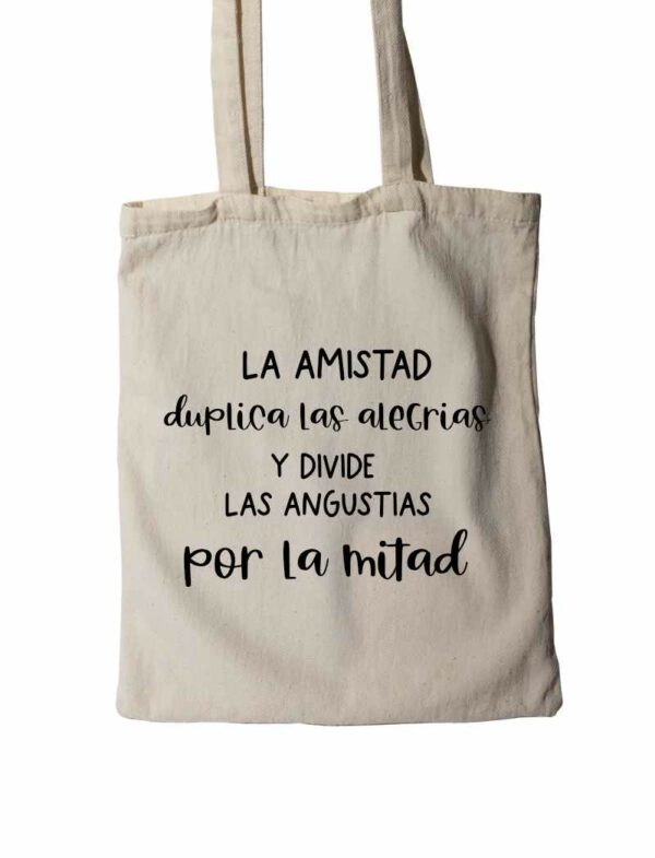 TOTE BAG CON FRASE DIVERTIDA MODELO 01.
